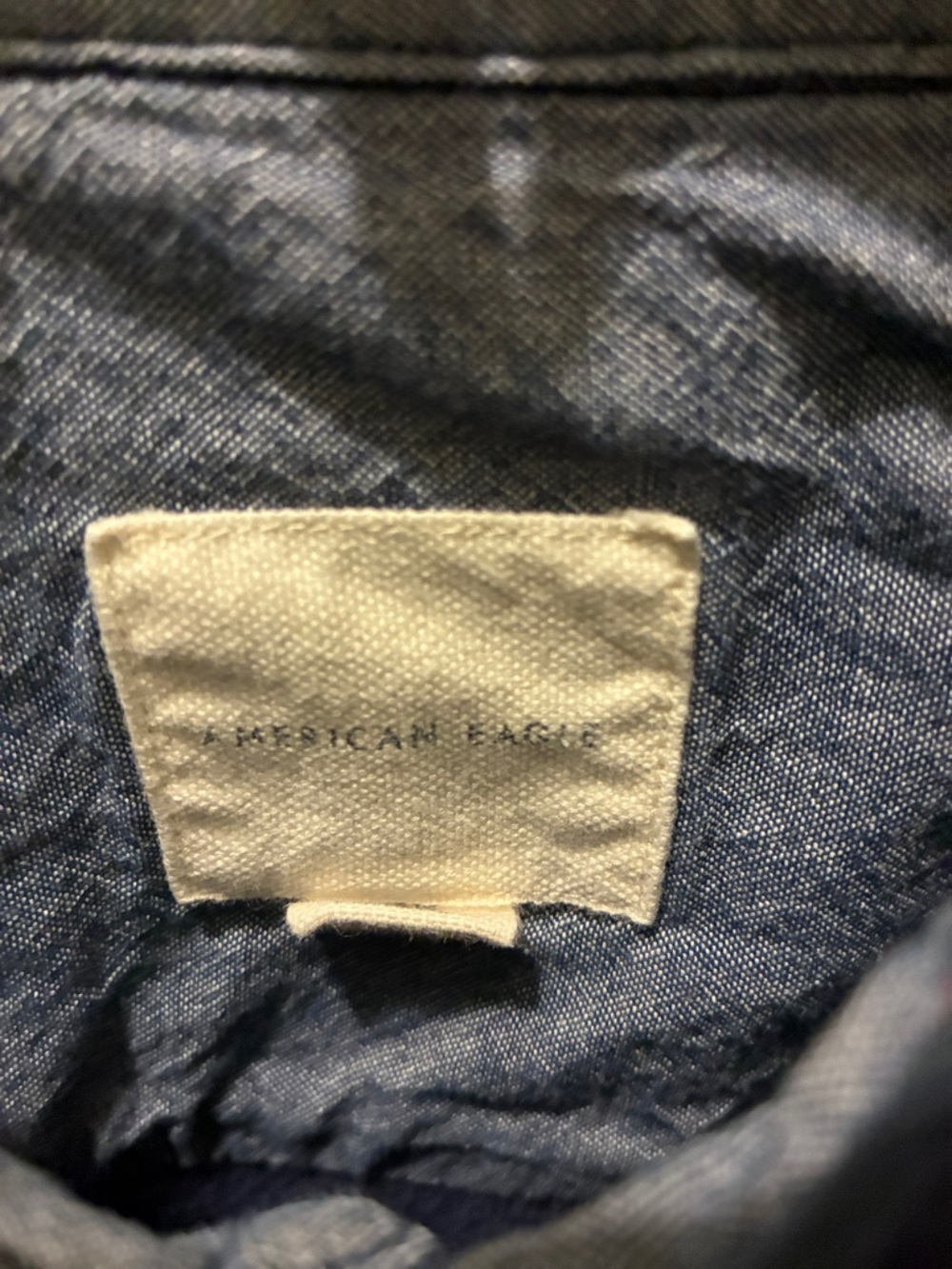 American Eagle Outfitters Navy and Red Plaid Button-Down Shirt - Picture 2 of 8